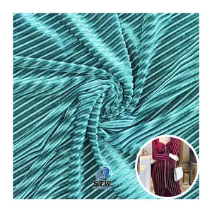 Hight Quality Stripe 92%polyester 8%spandex Korea Velvet Fabric Model Velvet