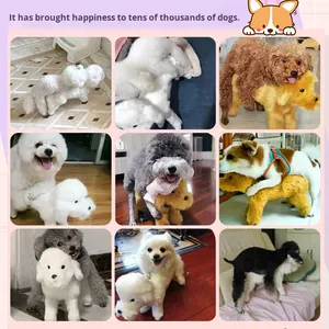 Jouet pour <span class=keywords><strong>chien</strong></span> réaliste, écologique, moderne, luxueux, en peluche douce, en silicone, interactif, lavable, durable, sûr, anti-stress, vibrant - Product Image 5