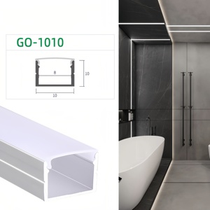 High Quality <strong>White</strong> Black LED <strong>Profile</strong> Light Channel Plaster Extrusion Recessed <strong>Aluminum</strong> <strong>Profile</strong> for Led Strip Light - Product Image 1
