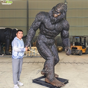 Youfine kích thước tùy chỉnh APE tác phẩm điêu khắc trang trí sân vườn Kích thước cuộc sống BigFoot Bronze sasquatch Tượng điêu khắc - Product Image 3