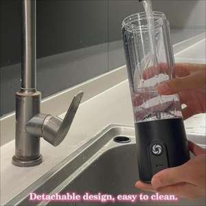 Licuadora Portátil Recargable por USB de 550 ml, con 6 Cuchillas, Limpieza con un Clic, Mezcladora de Proteínas para Cocina - Product Image 4