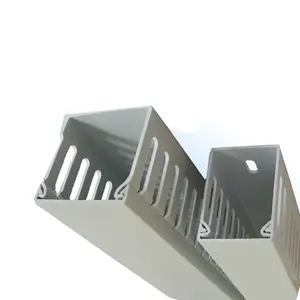 High Temperature Resistant Custom 80*140mm PVC Slotted Solid Wall Narrow Fire Resistant Wiring Ducts