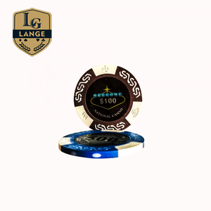 Jetons de poker <span class=keywords><strong>Paulson</strong></span> en argile avec design d'autocollant personnalisé, plateau holographique de casino - Product Image 4