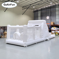 Meilleures offres parcours d'obstacles blanc de qualité commerciale aire de jeux gonflable rebond toboggan fosse à balles location de fête pour enfants