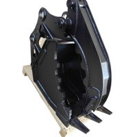 LISEN Pince de préhension hydraulique à fixation rapide pour excavatrice de 10 à 25 tonnes, avec liaison progressive et précision pour roche