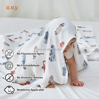 Nouveautés : Coffret Cadeau d'Emmaillotage pour Nouveau-né, Couverture Douillette en Mousseline de Bambou et Coton pour Bébé