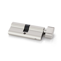 Cylindre de salle de bain Euro avec bouton Serrure de cylindre de porte de toilette en laiton massif