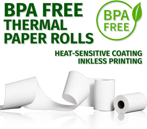 Rouleau de papier thermique 80x80 en gros pour terminal de point de vente bancaire, papier de reçu de caisse et de guichet automatique de qualité supérieure 100% pâte de bois CASHIERPOINT SY110 - Product Image 6