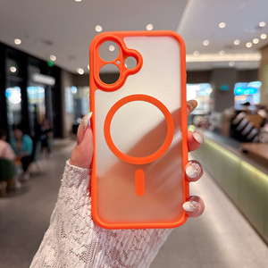 เคสโทรศัพท์แม่เหล็กสีตัดกันสุดฮิตสำหรับ iPhone 17 Pro Max 16 15 <span class=keywords><strong>Plus</strong></span> ขายส่ง ฝาหลังแบบด้าน ไฮบริด มีสินค้าพร้อมส่งเร็ว - Product Image 6