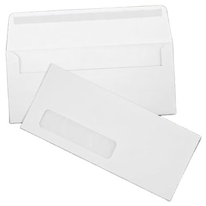 Enveloppes personnalisées à fenêtre #10 enveloppes auto-scellantes enveloppe d'emballage pour les factures à en-tête d'affaires de bureau - Product Image 1
