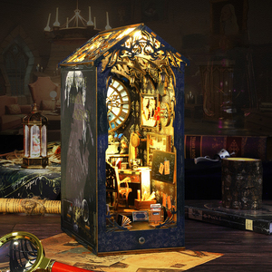 2026 Dedektif Bürosu Art Deco Ahşap Kitap Ayracı DIY 3D Yapboz Kitleri Minyatür Bina Modeli Doğum Günü Hediyesi ve Masa Düzenleyici - Product Image 4