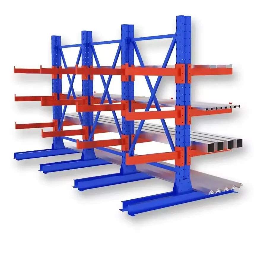 스틸 바 보관 외팔보 파이프 랙 목재 외팔보 랙에 적합한 창고 외팔보 랙