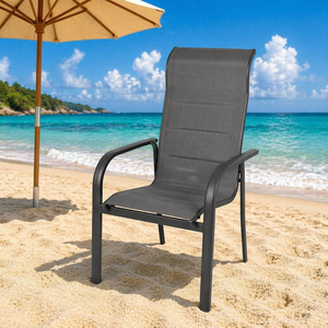 Chaise de jardin traditionnelle en Teslin de haute qualité, en aluminium métallique, pour l'extérieur, style ferme, atelier, anthracite <span class=keywords><strong>BENNOS</strong></span> BNS-100010A - Product Image 3