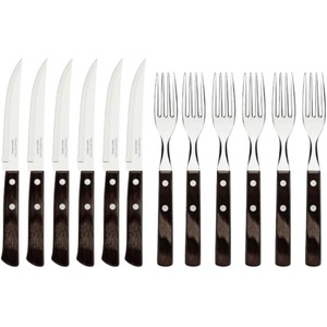 TRAMONTINA - Juego de 12 Utensilios para Barbacoa en Acero Inoxidable y Polimadera - Product Image 1