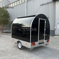 Prix d'usine CE DOT Kiosque à hot-dogs et snacks, chariot de cuisine mobile de rue, remorque ronde compacte pour la restauration et la concession