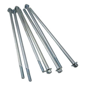 Pernos hexagonales de brida de acero al carbono galvanizado M8*215, resistentes al óxido, estándar ASME/GB, fijación de eje de 8 mm para soporte de generador - Product Image 4