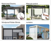Pergola à persiennes en aluminium Toit métallique imperméable Gazebo en aluminium Pergola de haute qualité en aluminium pour l'extérieur