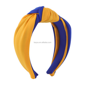 Bandeaux noués à la mode de couleur de sororité grecque pour femmes filles tissu antidérapant à larges bords <span class=keywords><strong>bandeau</strong></span> bijoux - Product Image 3