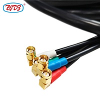 Kabel Rakitan Jumper SMA Male Elbow ke SMA Female Bulkhead untuk Kabel Quadruplets LMR195 LMR200 5D-FB RG223