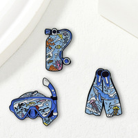 Broche personnalisée pour passionnés de plongée en eaux profondes - Cadeau souvenir océanique en fil métallique usiné par électroérosion CNC