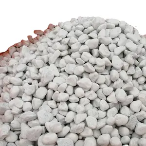 แผ่นหินก้อนกรวดทรงกลมสำหรับสวน,หินแกรนิตก้อนกรวดหินอ่อนสีขาวหิมะตกเกรด B ปูตามภูมิทัศน์ - Product Image 1