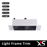 Cadre de Downlight LED Carré/Circulaire en Aluminium Modulaire avec Bezel Remplaçable, Garantie 3 Ans, Design Moderne, pour Intérieur AC 220V, Installation Facile