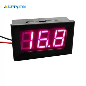 Aideepen 0,56 ''дюймовый красный светодиодный дисплей панели Напряжение Вольтметр 3 гибкими трубками светодиодная цифровой вольтметр постоянного тока 5-120V для электромобиля
