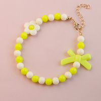 Collier pour animaux de compagnie Macaron, collier pour chat et chien, nœud, perle, bijoux, collier à fleurs