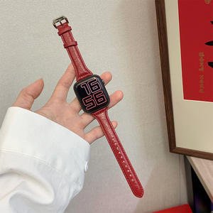 <span class=keywords><strong>Correa</strong></span> de <span class=keywords><strong>Reloj</strong></span> de Cuero Encerado Premium, <span class=keywords><strong>Correa</strong></span> Suave Compatible con <span class=keywords><strong>Apple</strong></span> <span class=keywords><strong>Watch</strong></span> Series 9 8 7 6 SE Ultra 2, <span class=keywords><strong>Correa</strong></span> Ajustable - Product Image 4