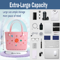 Sac de plage grande capacité en EVA 2026, fourre-tout imperméable pour femme, sac à main de voyage, de shopping ou de piscine, motif géométrique, deux poignées