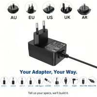 Adaptateur d'alimentation à découpage MYIXI efficace avec prise jack 3,5 mm, en matériau PC, niveau d'efficacité VI, tensions de sortie 14,6 V-6,8 V