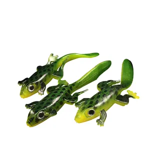 WEIHE-señuelo suave de salamandra de simulación de pesca, cebo Artificial de silicona de lagarto, 7,5 cm/3g