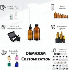 Flacon d'huile essentielle en <span class=keywords><strong>verre</strong></span> brun en gros avec bouchon compte-gouttes en colle noire, flacons d'échantillons vides pour utilisation agricole, fabriqué en inconnu - Product Image 4