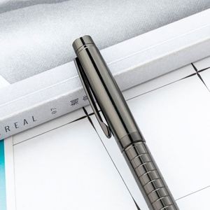 1.0Mm Gray Twist Metal Ballpoint Creative Office Stationery Student Writing Hotel Conference Promotional Business <b>Pen</b> - Product Image 2