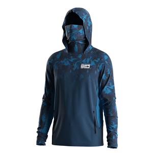 เสื้อฮู้ดตกปลาขั้นสูง UPF50ผ้าสแปนเด็กซ์/ โพลีเอสเตอร์กันลมกันน้ำระบายอากาศได้ดีป้องกันการยศาสตร์ - Product Image 1