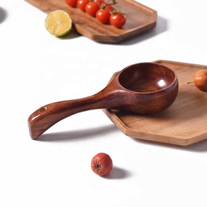 Cucharada de sopa <span class=keywords><strong>Netflix</strong></span> cuchara cocina hogar madera fideos cuchara japonesa mango corto gachas - Product Image 2