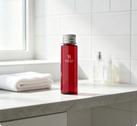 DY-E-105 Flacon cosmétique mini PET de 30 ml rechargeable, flacon de voyage avec bouchon à vis en aluminium pour l'emballage de liquides de soin de la peau