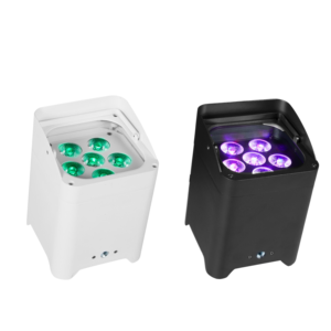 Faro LED Portatile Wireless DMX 6x18W a Batteria con App Mobile per Matrimoni ed Eventi, Luce Bianca Calda - Product Image 3