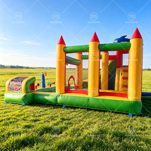 Château gonflable Nairbag en PVC pour enfants, avec toboggan et piscine, idéal pour les fêtes et les jeux en extérieur dans le jardin - Product Image 6