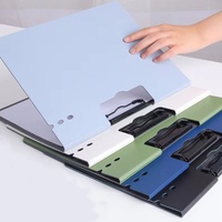 Carpeta de Documentos Personalizada F1703 A4 de Plástico PP Esmerilado con Clip Metálico Resistente, Bolsa de Almacenamiento, Organizador de Documentos Escolares