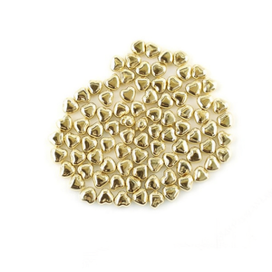 ILAN Metal Peach Heart Studs 3x6mm Gold For Craft Jewelry Making Accessories - Product Image 2