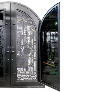 Porta d'Ingresso Moderna in Alluminio con Telaio Sottile e Vetro Temperato per Case Contemporanee - Product Image 6