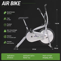 Nouveau Design 2026 Vélo d'Appartement à Résistance par Ventilateur, Pliable et Réglable, avec Écran LCD, pour Musculation et Exercice à Domicile ou en Salle de Sport