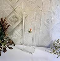 Prêt à expédier – Centre de table de mariage de luxe classique en acrylique de 23,6 pouces, avec pendentif boule sur piédestal, durable et de haute qualité