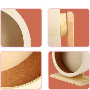 Roue silencieuse en bois pour <span class=keywords><strong>hamster</strong></span>, accessoires de roue de sport pour petits animaux, roue de course silencieuse pour <span class=keywords><strong>hamster</strong></span> - Product Image 6