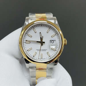 2025 Montre mécanique haut de gamme pour hommes avec calendrier bicolore et gravure au diamant pour hommes... - Product Image 1