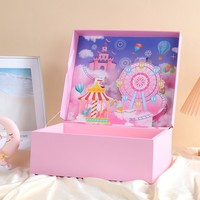 Emballage cadeau tridimensionnel de dessin animé direct d'usine boîte à couverture rigide personnalisée