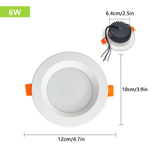12V 24V RGB RGBW RGBWW COB 6W Trou de découpe 70-80mm Led Smart Downlight Led Plafonnier Spot - Product Image 2