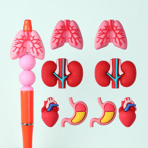 2025 nuovo stile di alta qualità 3D organo a tema medico Silicone perline focali per penne - Product Image 1