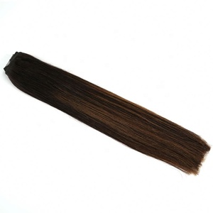 Cheveux indiens épais, extrémités soyeuses, lisses, vierges, non-remy, qualité salon, injection invisible, clip invisible en PU, cheveux à clipser - Product Image 6